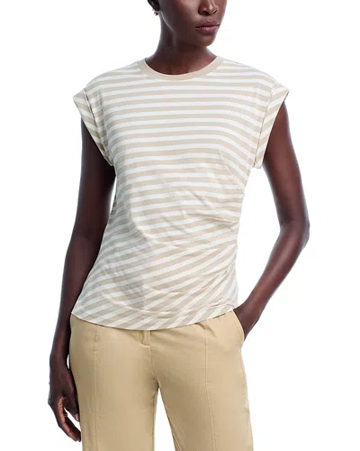 Hugo Boss Epka Pleated Tee In White