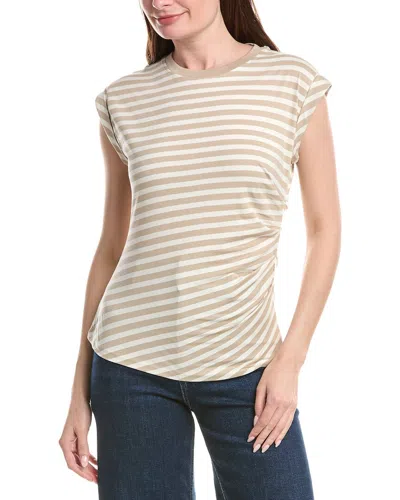 Hugo Boss Epka Striped Top In Neutral