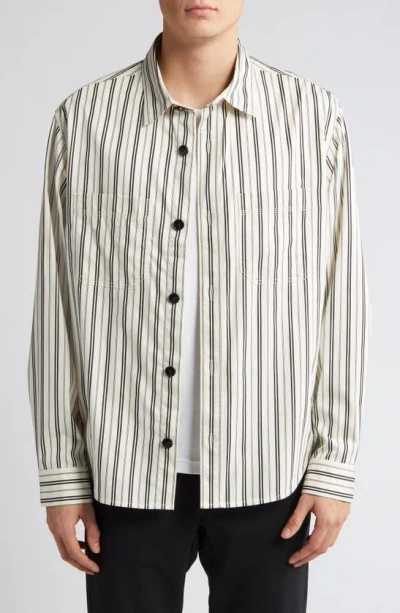 Hugo Boss Erato Stripe Button-up Shirt In White