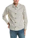 Hugo Boss Erato Stripe Button-up Shirt In White