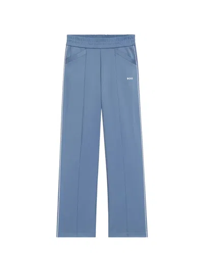 Hugo Boss Erina Side-stripe Track Pants In Blue