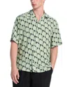 Hugo Boss Green Oversized Fit Abstract Print Shirt In Green