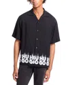 Hugo Boss Espino Regular Fit Short Sleeve Logo Print Shirt In Black