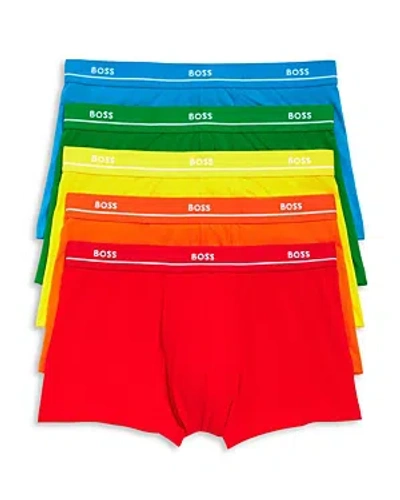 Hugo Boss Essentials Boxer Trunks, Pack Of 5 In Assorted Pre-pack