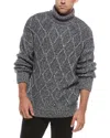 Hugo Boss Estupendo Wool-blend Turtleneck Sweater In Gray