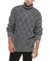Hugo Boss Estupendo Wool-blend Turtleneck Sweater In Gray