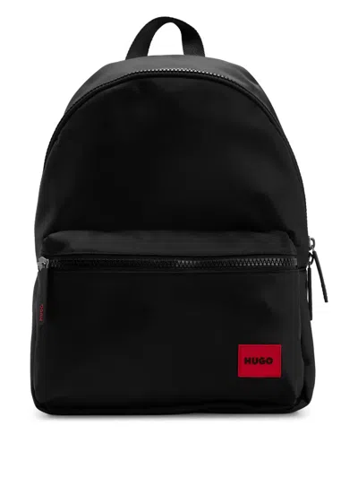 Hugo Boss Ethon 2.0 Logo-patch Backpack In Black