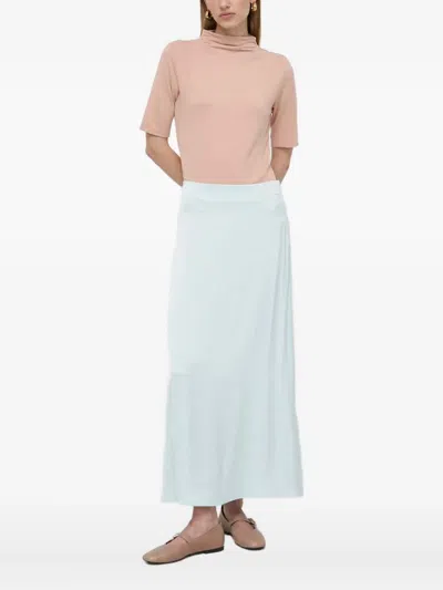 Hugo Boss Etikat High-neck Short-sleeve Top In Pink