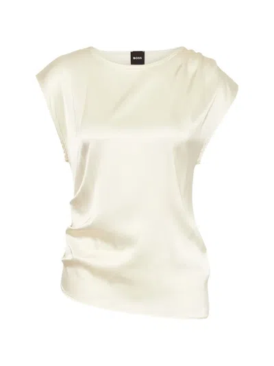 Hugo Boss Etoga Draped T-shirt In White