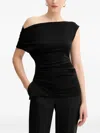 Hugo Boss Etrima2 One-shoulder Top In Black
