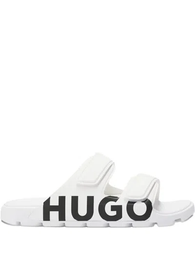 HUGO BOSS EVANDER DOUBLE-STRAP SLIDES