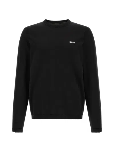 Hugo Boss Ever Cotton T-shirt With Contrasting Logo In Black