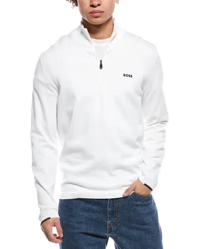Hugo Boss Ever-x 1/4-zip Sweater In White