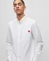 Hugo Boss Button-down Slim-fit Shirt In Oxford Cotton In White