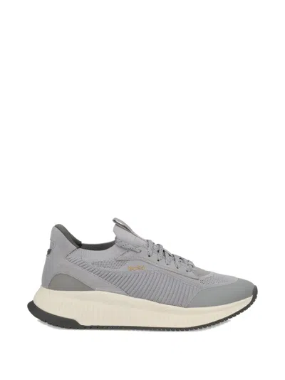 Hugo Boss Boss Ttnm Evo Knit Sneakers In Gray