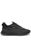 Hugo Boss Ttnm Evo Trainers With Ribbed Sole In Black