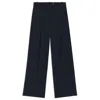Hugo Boss Womens Boss Striped Wide-leg Mid-rise Woven Trousers In Black