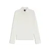 Hugo Boss Extra-slim-fit Blouse In Cotton Jersey In White