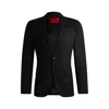 Hugo Boss Extra-slim-fit Jacket In A Stretch-wool Blend In Black