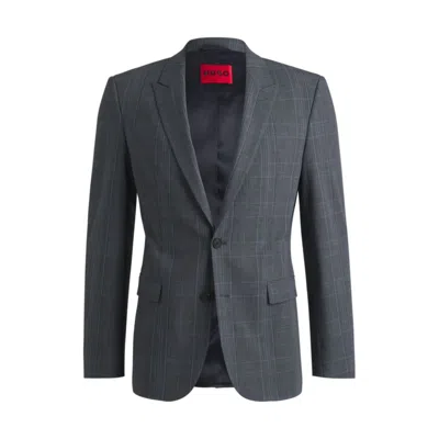 HUGO BOSS EXTRA-SLIM-FIT JACKET IN CHECKED PERFORMANCE-STRETCH FABRIC