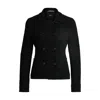 Hugo Boss Extra-slim-fit Jacket In Tweed In Black