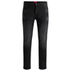 Hugo Boss Extra-slim-fit Jeans In Black-black Stretch Denim In Black