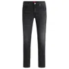Hugo Boss Extra-slim-fit Jeans In Gray Stretch Denim In Grey