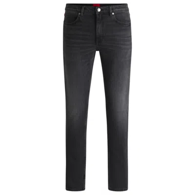 Hugo Boss Extra-slim-fit Jeans In Gray Stretch Denim In Grey