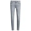 Hugo Boss Extra-slim-fit Jeans In Silver-gray Stretch Denim In Grey