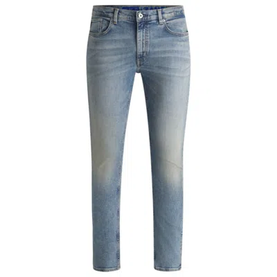 Hugo Boss Slim-fit Jeans In Blue Super-soft Stretch Denim