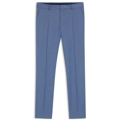 Hugo Boss Extra-slim-fit Pants In Virgin-wool Serge In Blue