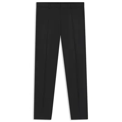 Hugo Boss Extra-slim-fit Pants In Virgin-wool Serge In Black