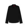 Hugo Boss Slim-fit Shirt In Cotton Poplin With Logo Stripe