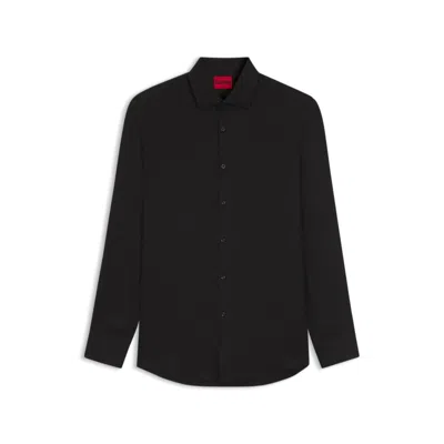 HUGO BOSS EXTRA-SLIM-FIT SHIRT WITH JACQUARD-WOVEN PATTERN