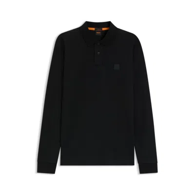 Hugo Boss Extra-slim-fit Stretch-cotton Shirt With Logo Tape In Black