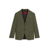 Hugo Boss Extra-slim-fit Suit Jacket In Performance-stretch Dobby In Green
