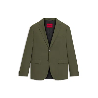 Hugo Boss Extra-slim-fit Suit Jacket In Performance-stretch Dobby In Green
