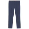Hugo Boss Extra-slim-fit Trousers In Mouliné Wool In Blue