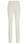 Hugo Boss Extra-slim-fit Trousers In Performance-stretch Fabric In White