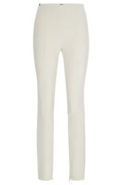 Hugo Boss Extra-slim-fit Trousers In Performance-stretch Fabric In White