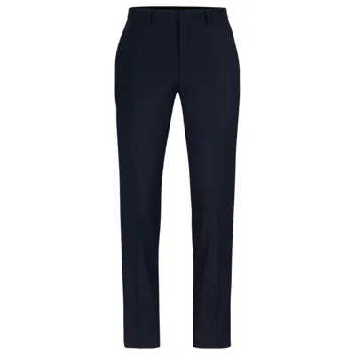 Hugo Boss Extra-slim-fit Trousers In Super-flex Fabric In Blue