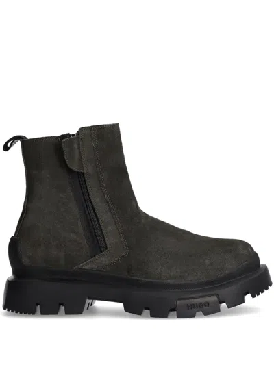 Hugo Boss Fabyan Boots In Green