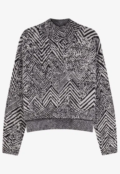 Hugo Boss Faclina Wool Sweater In Gray