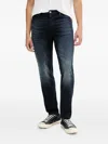 Hugo Boss Faded Dark-wash Jeans In Blue