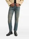 Hugo Boss Faded-effect Jeans In Blue