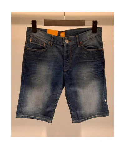 Hugo Boss Faded Five-pocket Denim Shorts In Black