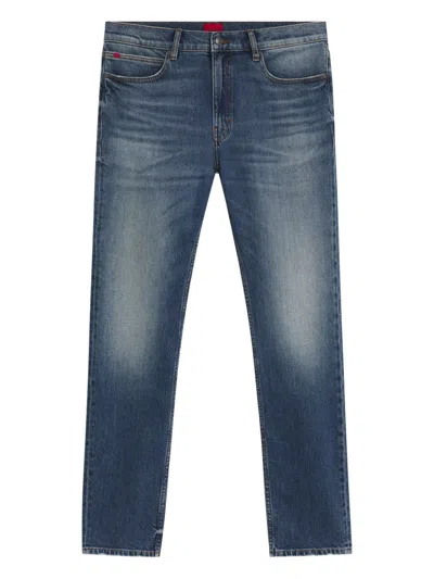 HUGO BOSS FADED STRAIGHT-LEG JEANS