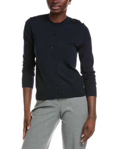 Hugo Boss Fadenasi Wool Cardigan In Blue