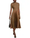 Hugo Boss Fadrid Midi Dress In Brown