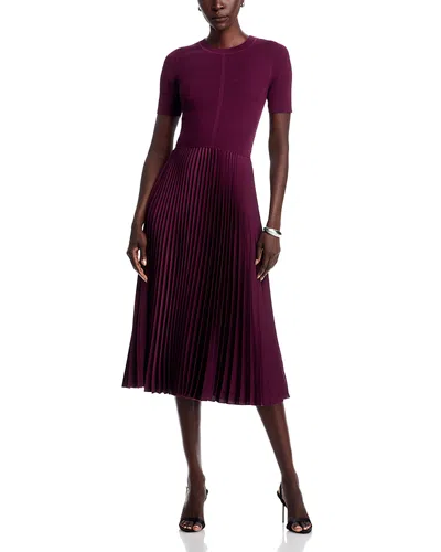 HUGO BOSS FADRIDI PLISSE SKIRT MIDI DRESS